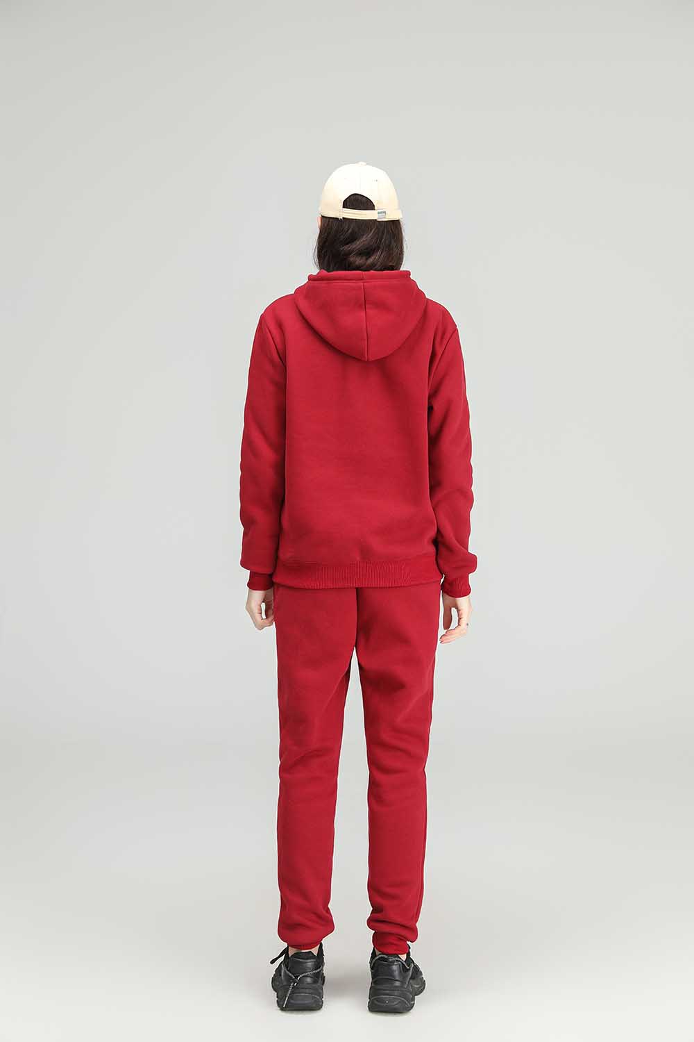 MONCHI™ ENSEMBLE HOODIE ROUGE BORDEAU