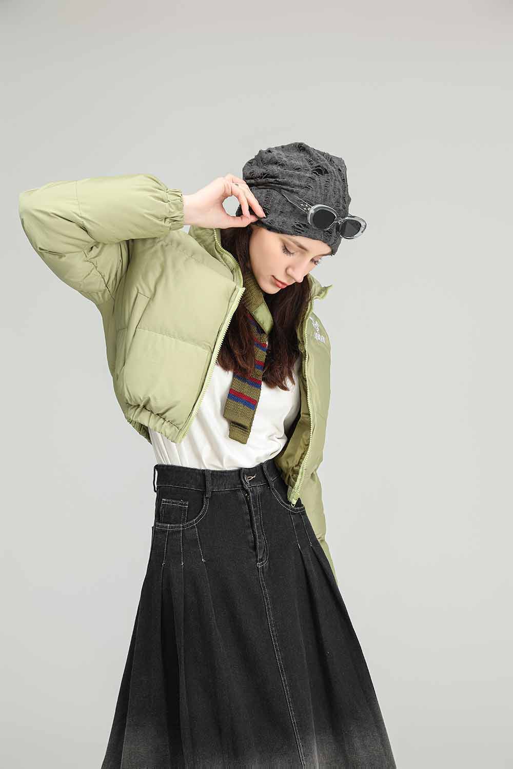 MONCHI™ VESTE COURTE VERT CLAIR