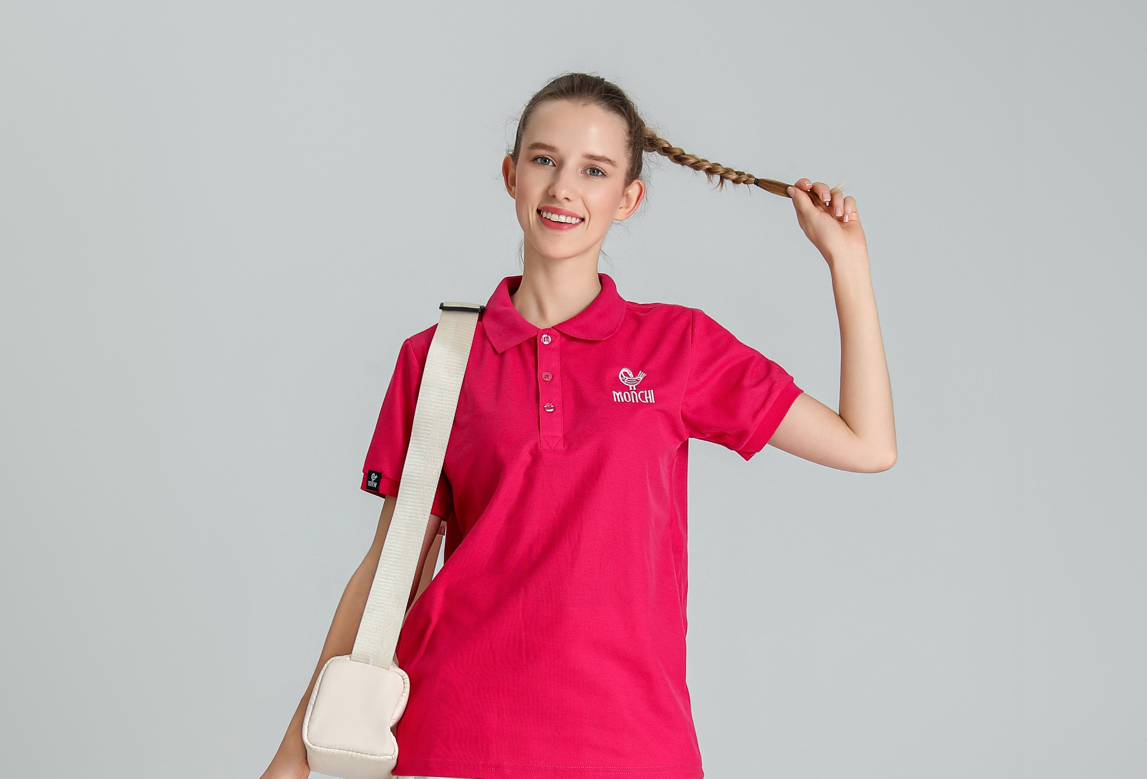 MONCHI™ POLO ROUGE FUSCHIA