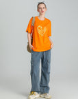 MONCHI™ T-SHIRT ORANGE LETTRE