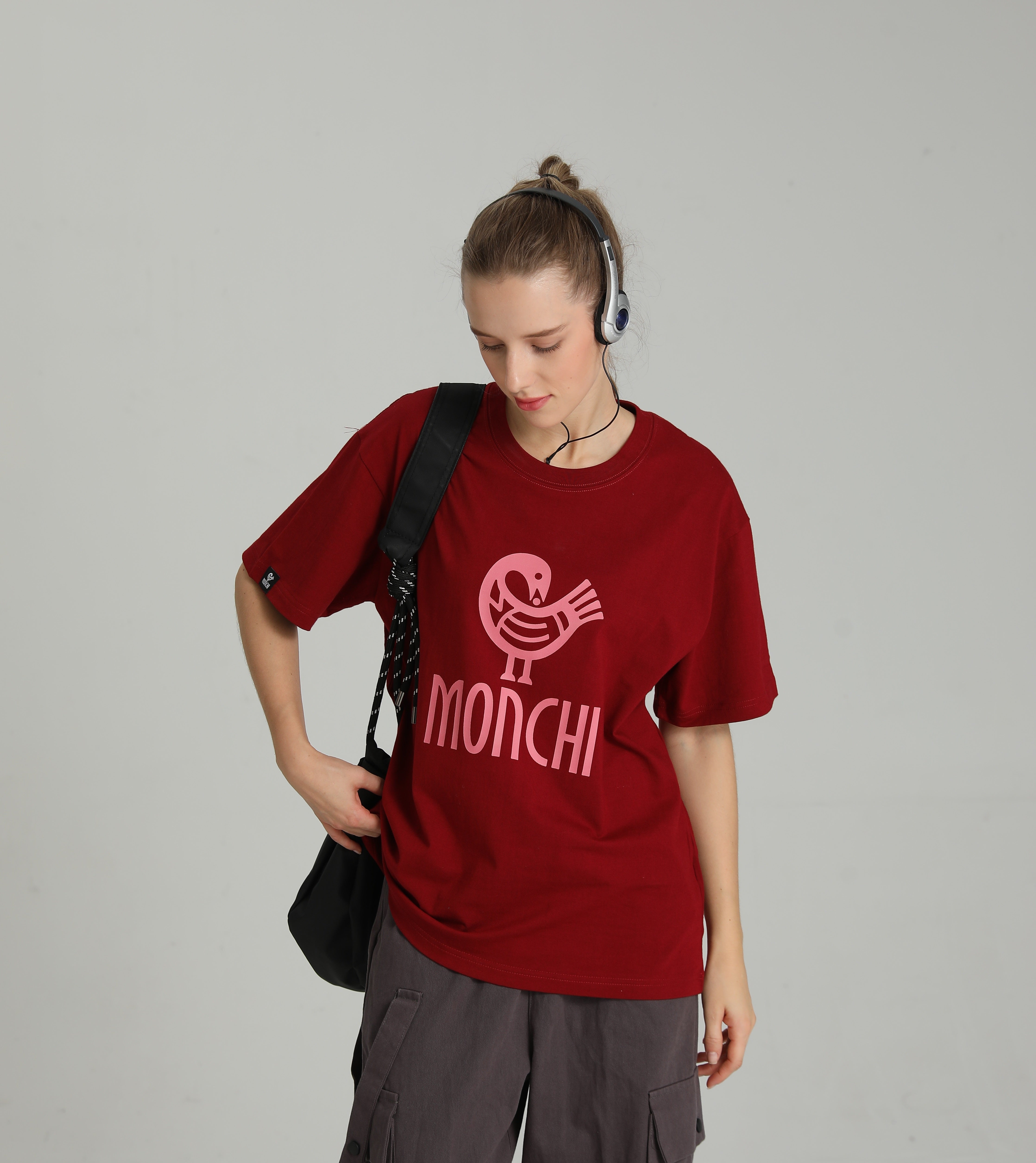 MONCHI™ T-SHIRT ROUGE BORDEAU