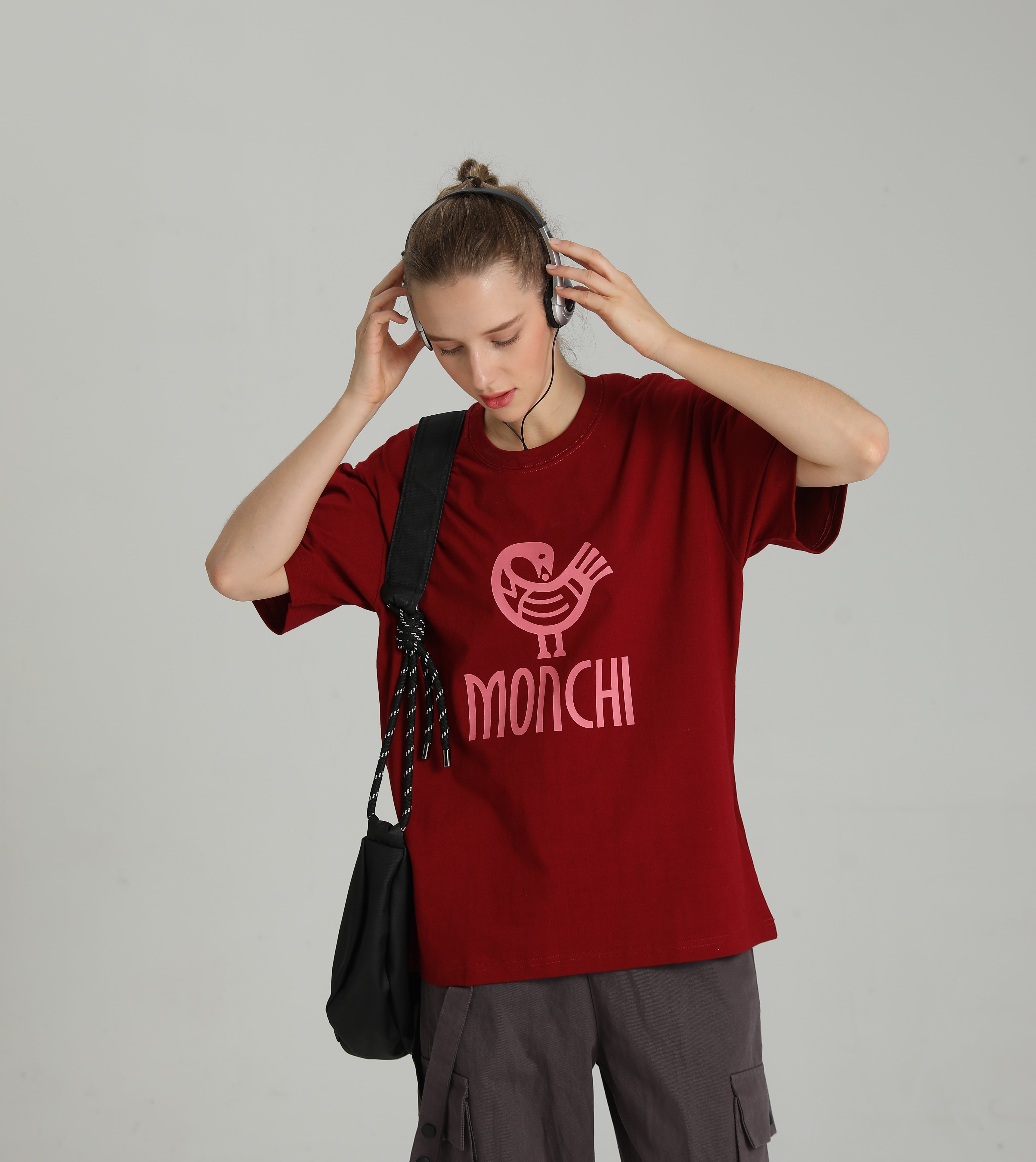 MONCHI™ T-SHIRT ROUGE BORDEAU