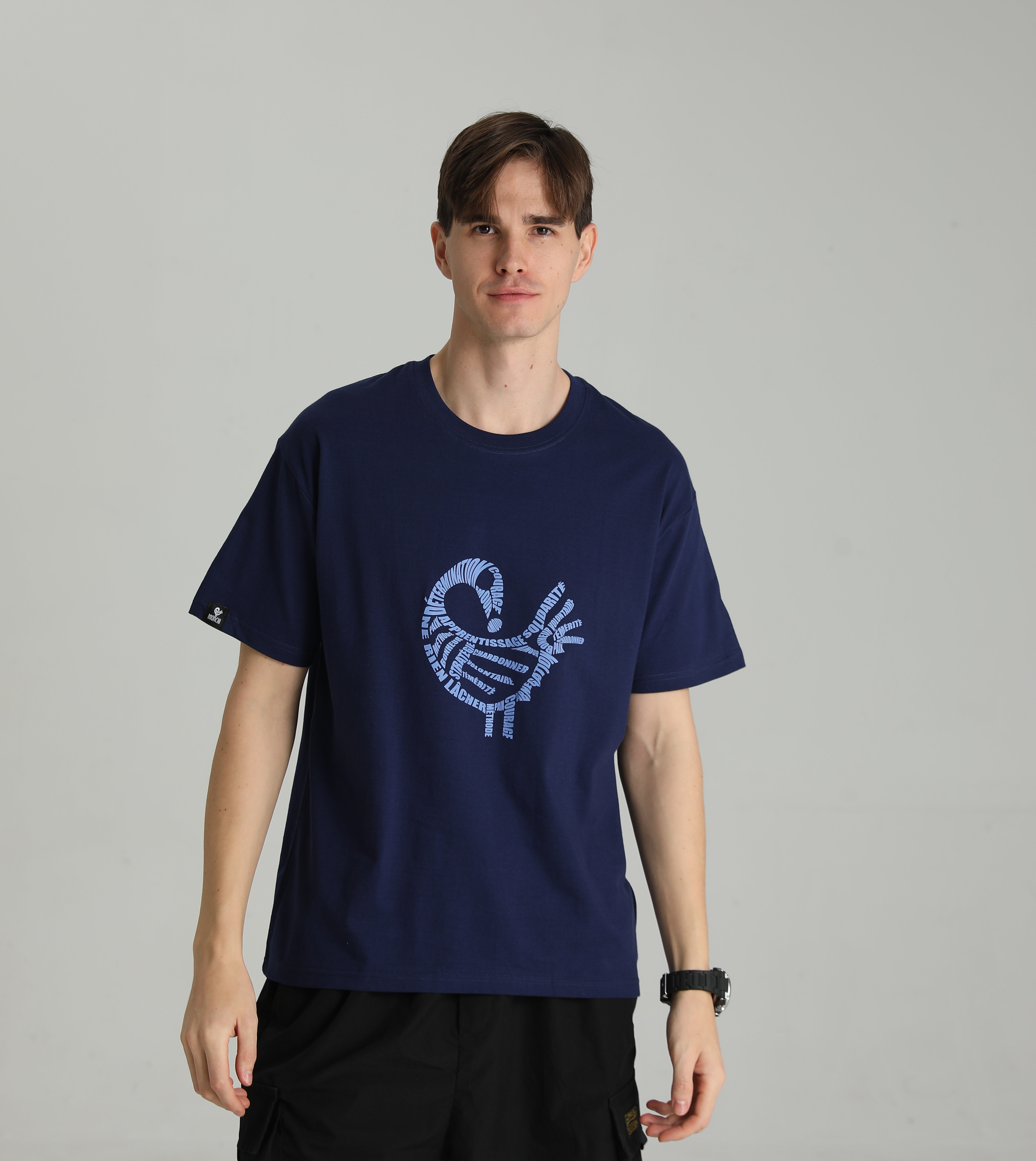 MONCHI™ T-SHIRT BLEU LETTRE