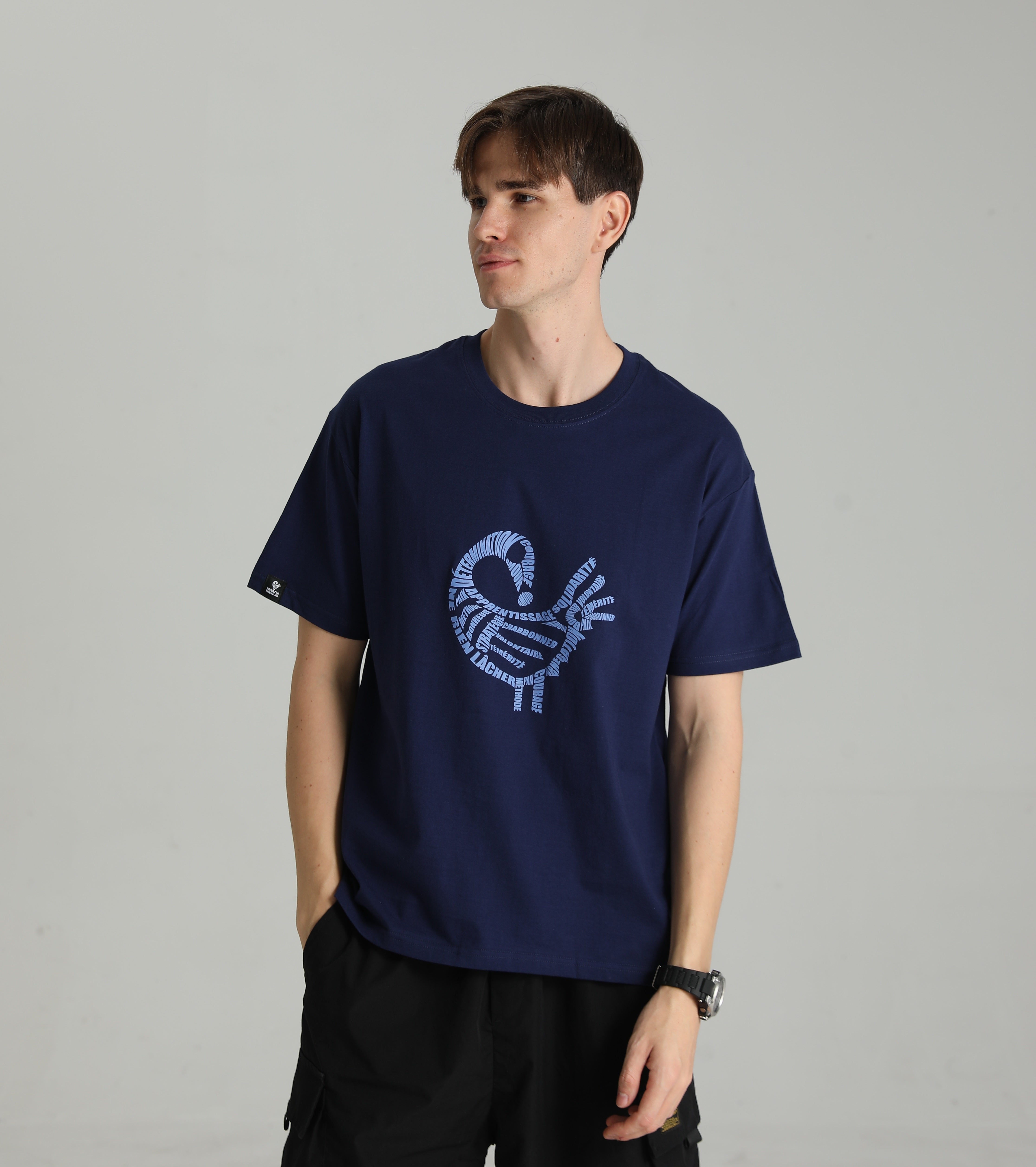 MONCHI™ T-SHIRT BLEU LETTRE