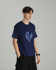 MONCHI™ T-SHIRT BLEU LETTRE
