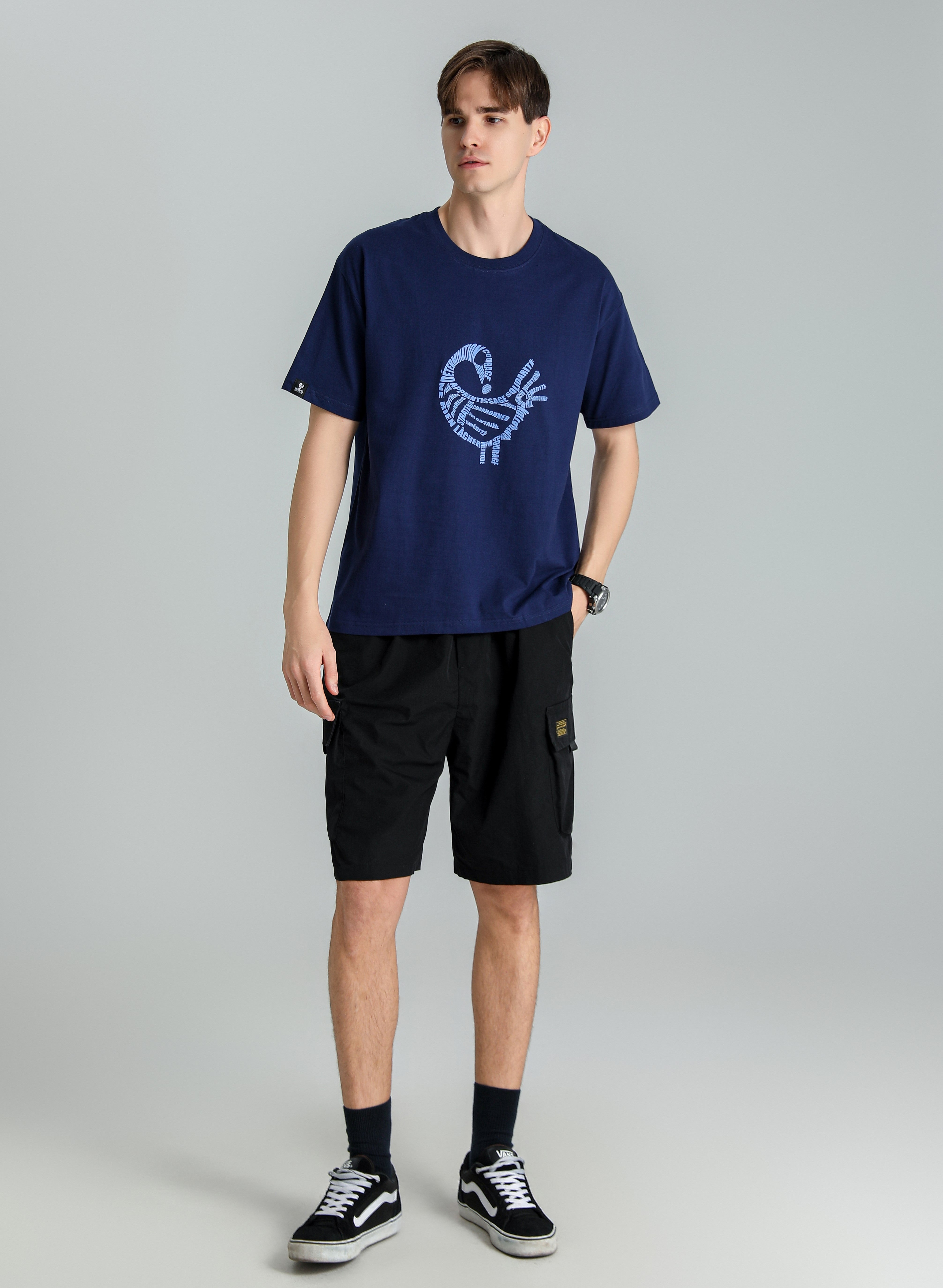 MONCHI™ T-SHIRT BLEU LETTRE
