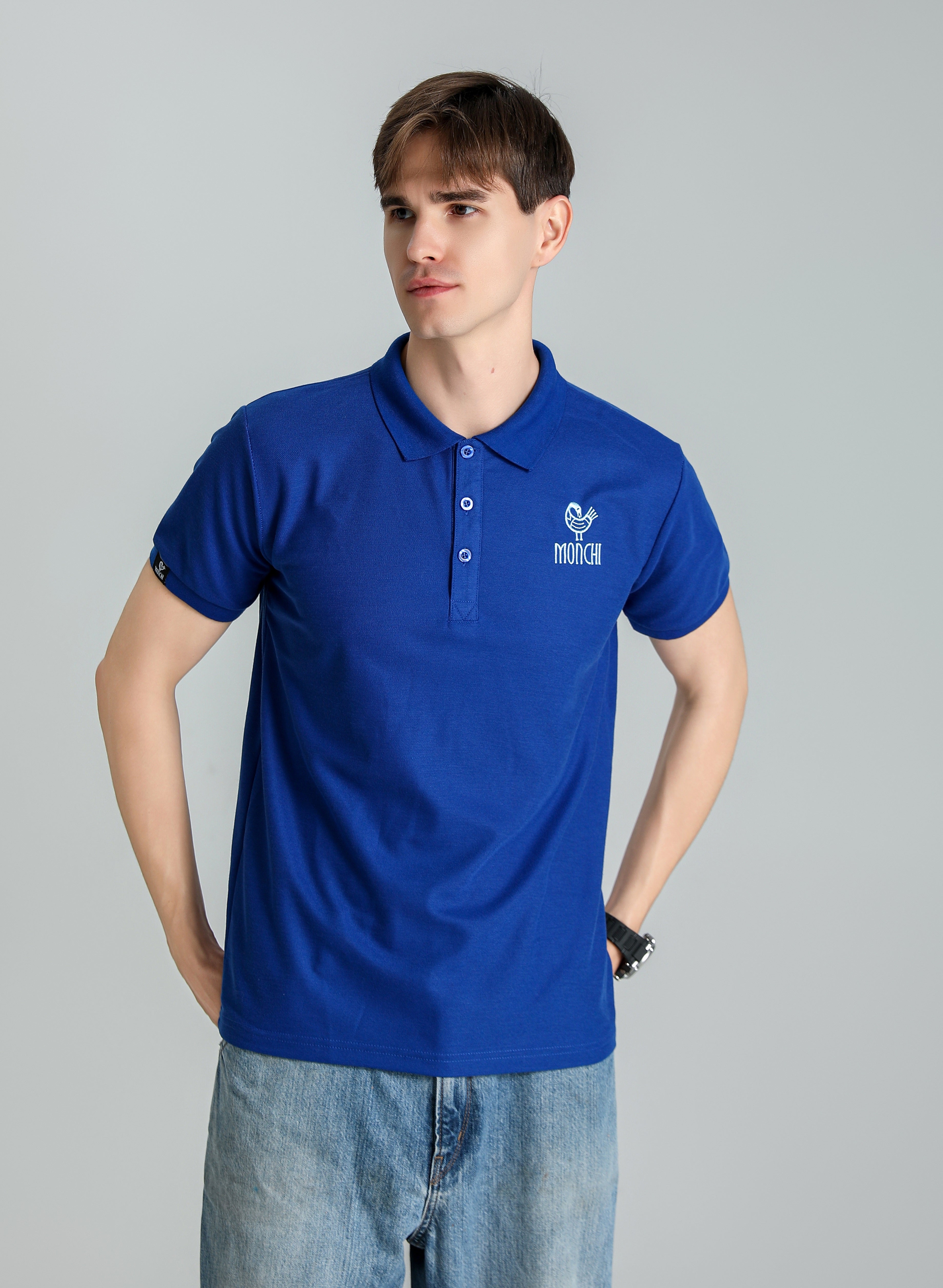MONCHI™ POLO BLEU CYAN