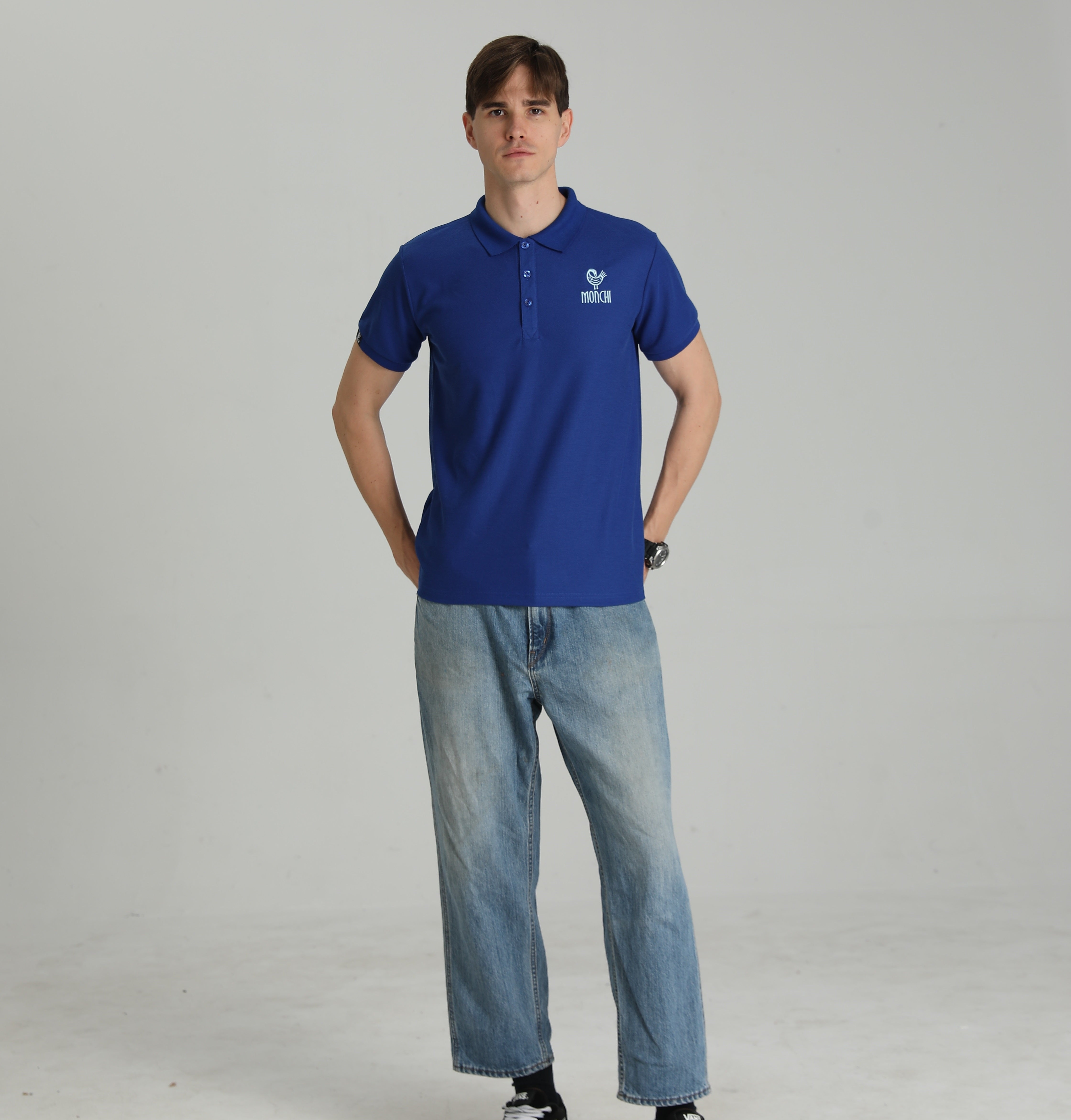 MONCHI™ POLO BLEU CYAN