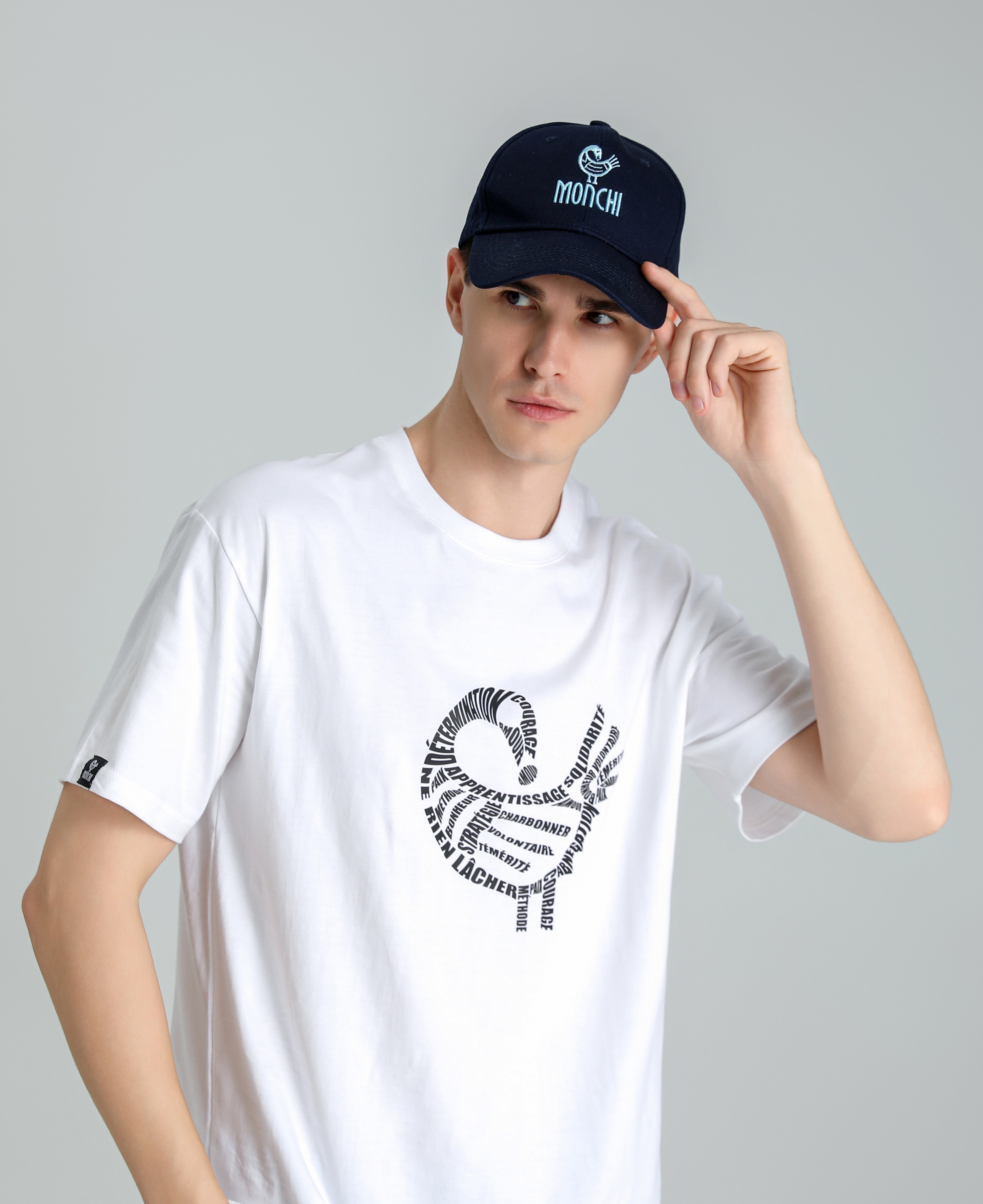 MONCHI™ T-SHIRT BLANC LETTRE