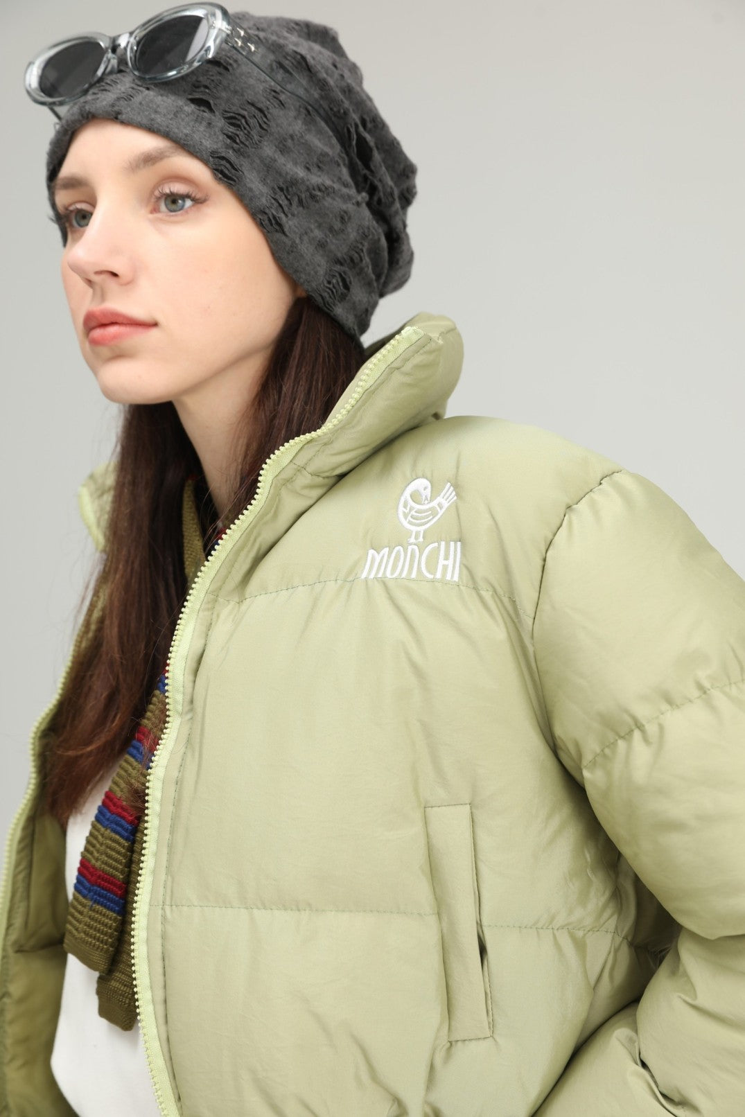 MONCHI™ VESTE COURTE VERT CLAIR