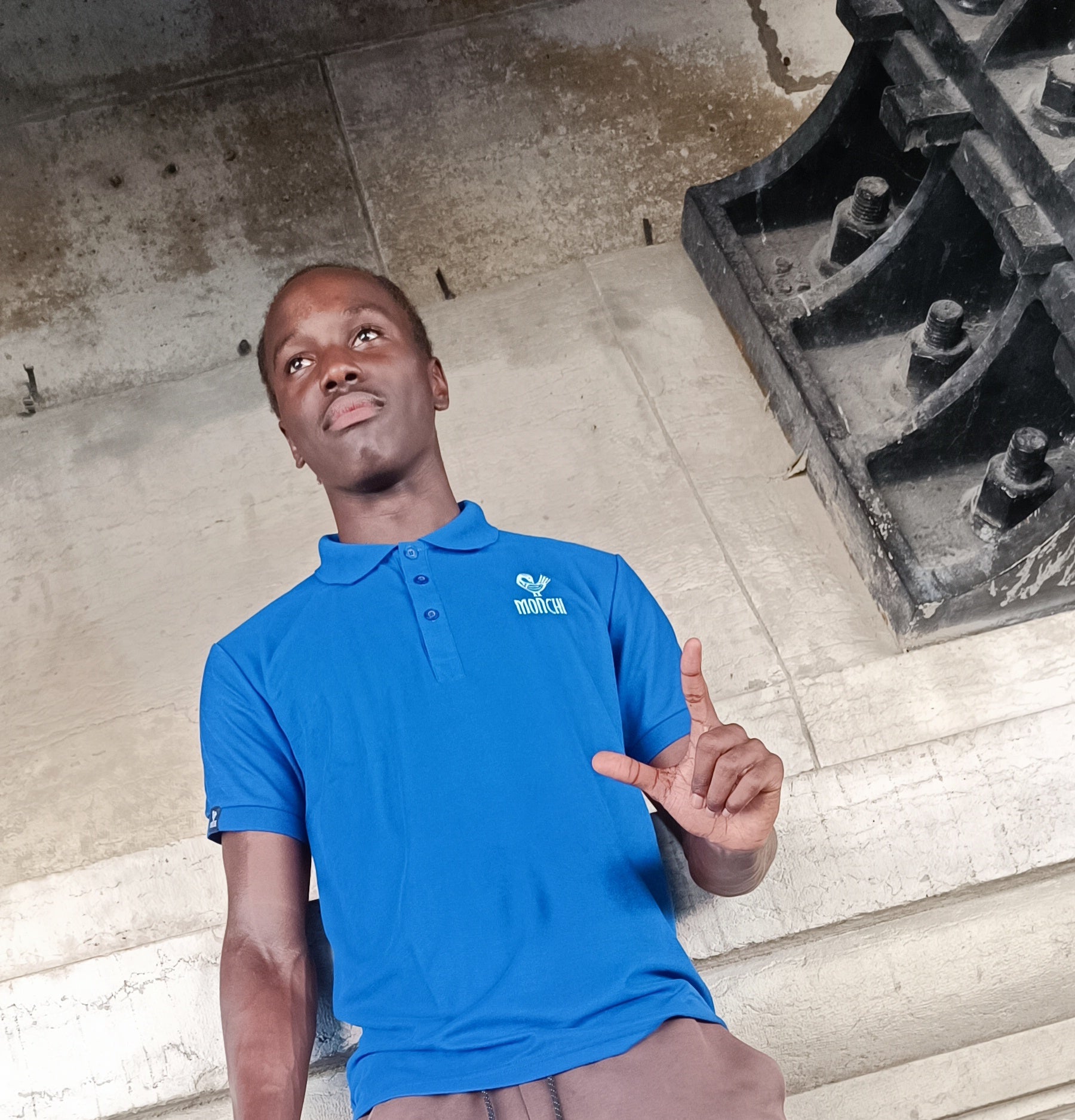 MONCHI™ POLO BLEU CYAN