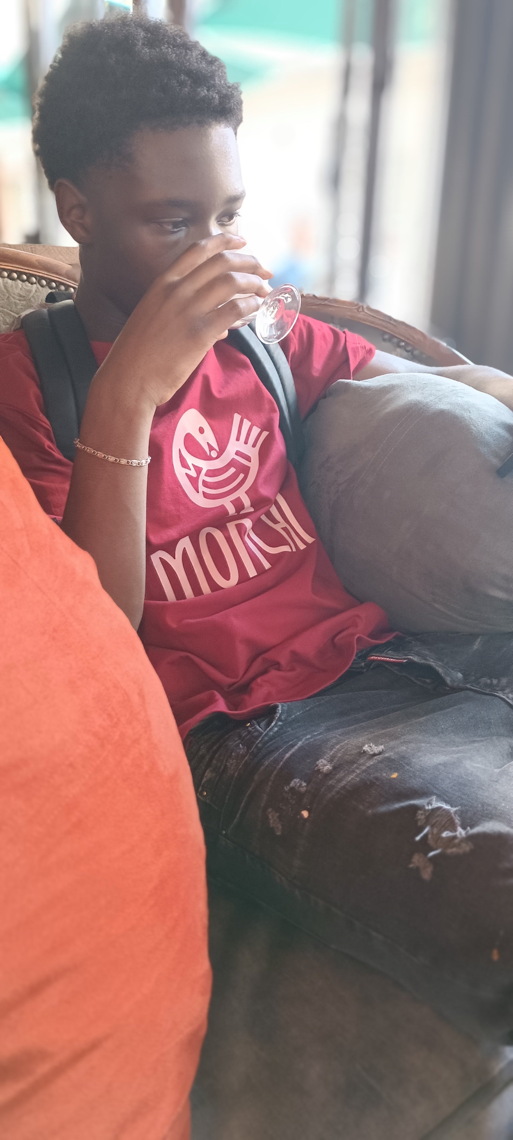 MONCHI™ T-SHIRT ROUGE BORDEAU