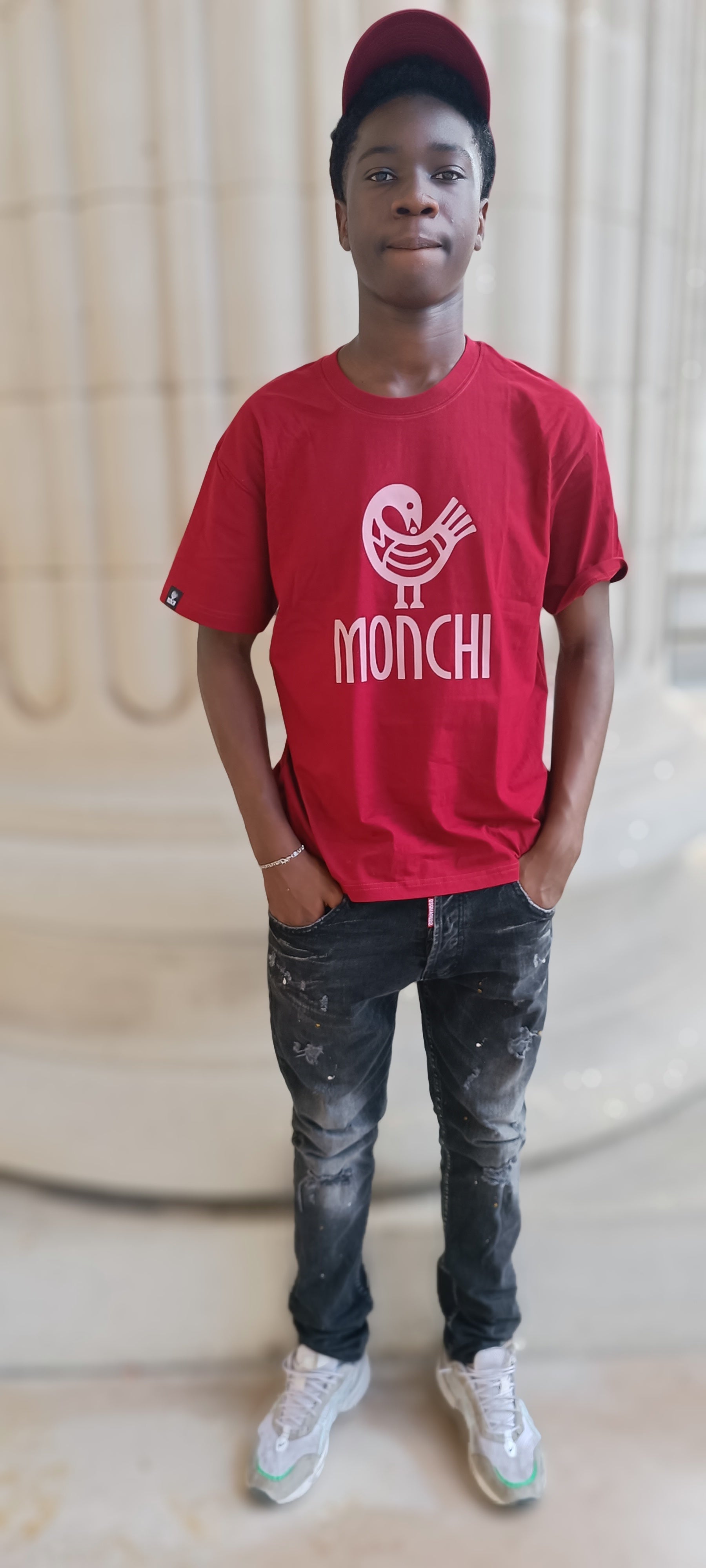 MONCHI™ T-SHIRT ROUGE BORDEAU