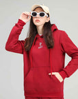 MONCHI™ ENSEMBLE HOODIE ROUGE BORDEAU