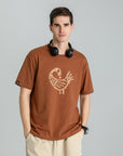 MONCHI™ T-SHIRT MARRON A LETTRE