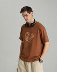 MONCHI™ T-SHIRT MARRON A LETTRE