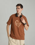 MONCHI™ T-SHIRT MARRON A LETTRE