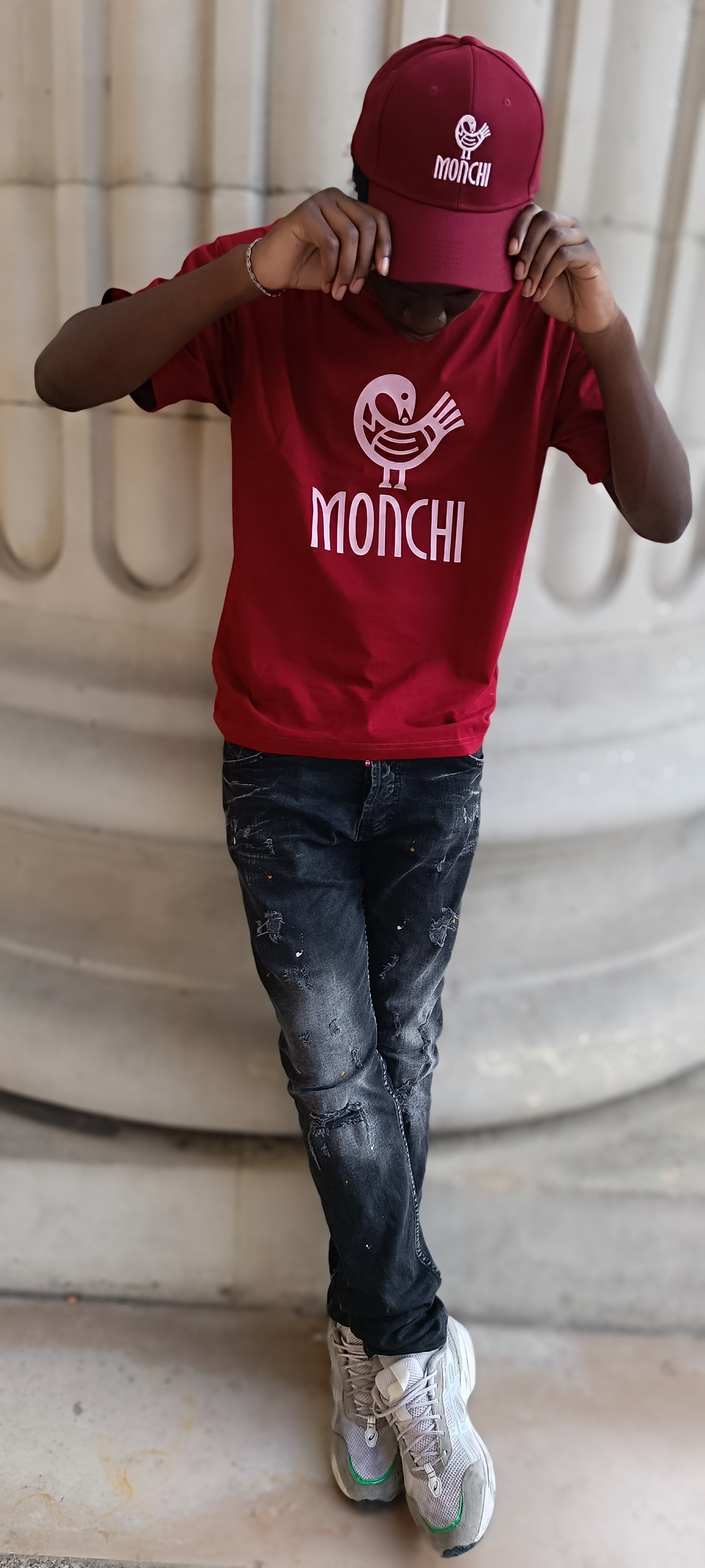 MONCHI™ T-SHIRT ROUGE BORDEAU