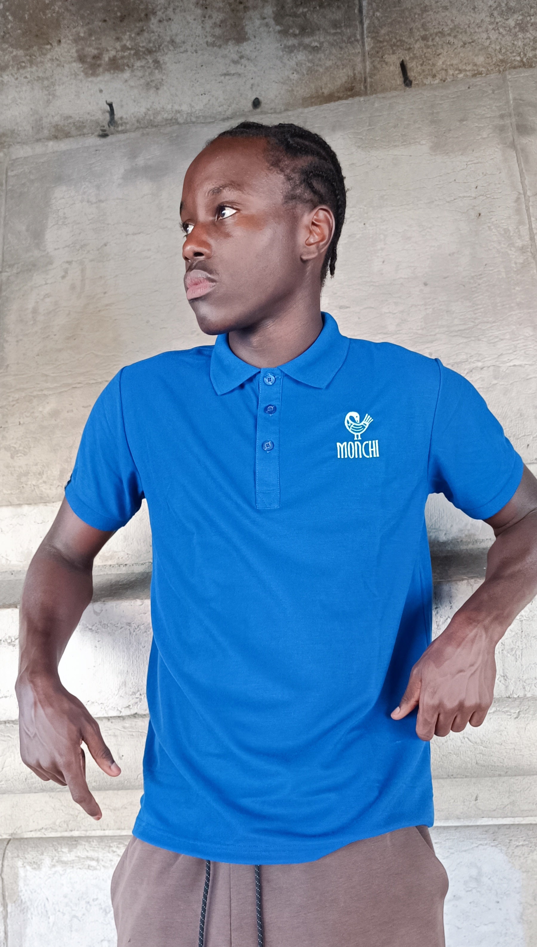 MONCHI™ POLO BLEU CYAN